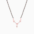 Rose Gold Harmony Drop Mangalsutra Necklace