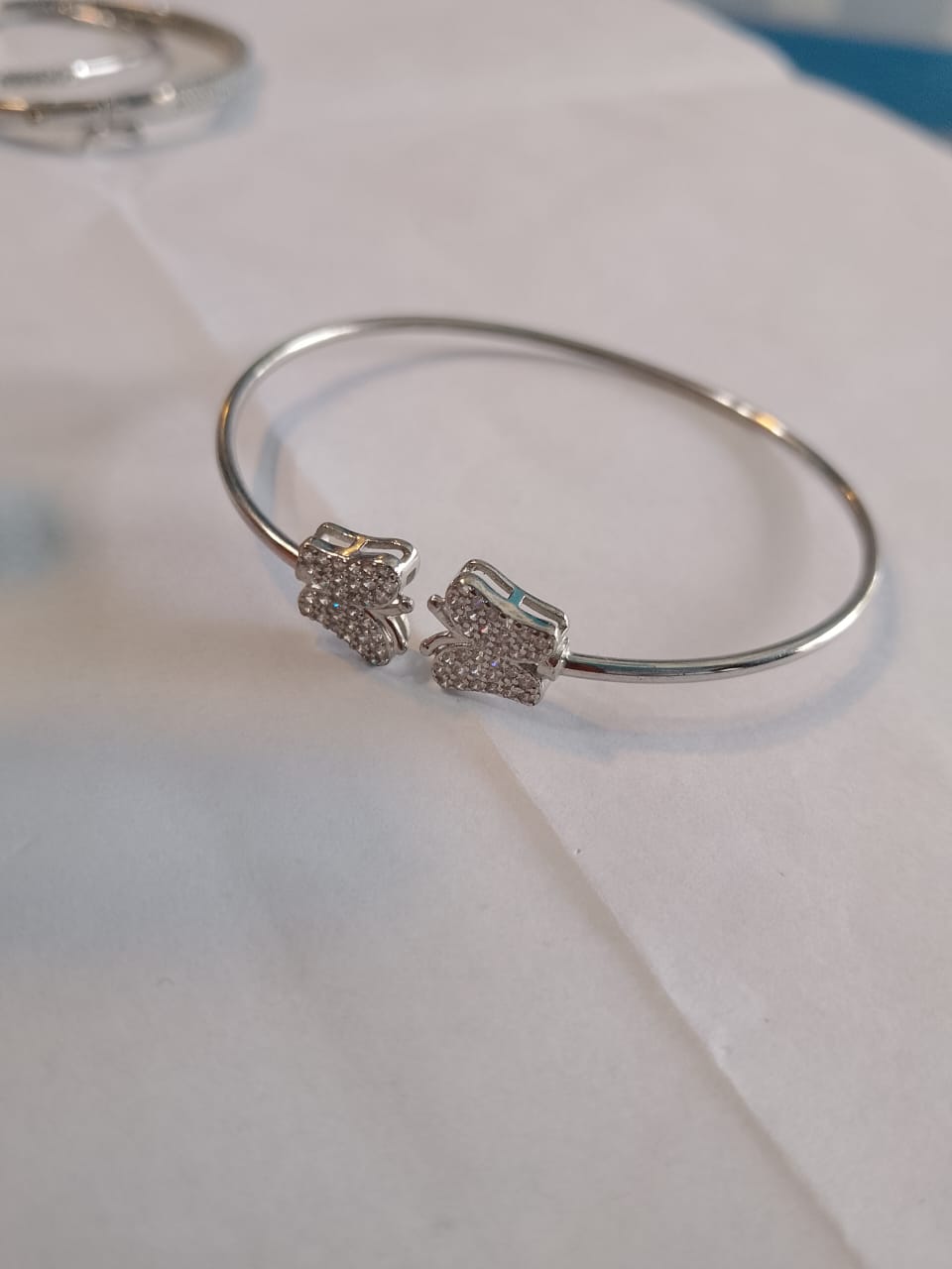 Butterfly Silver Bangle/Kada